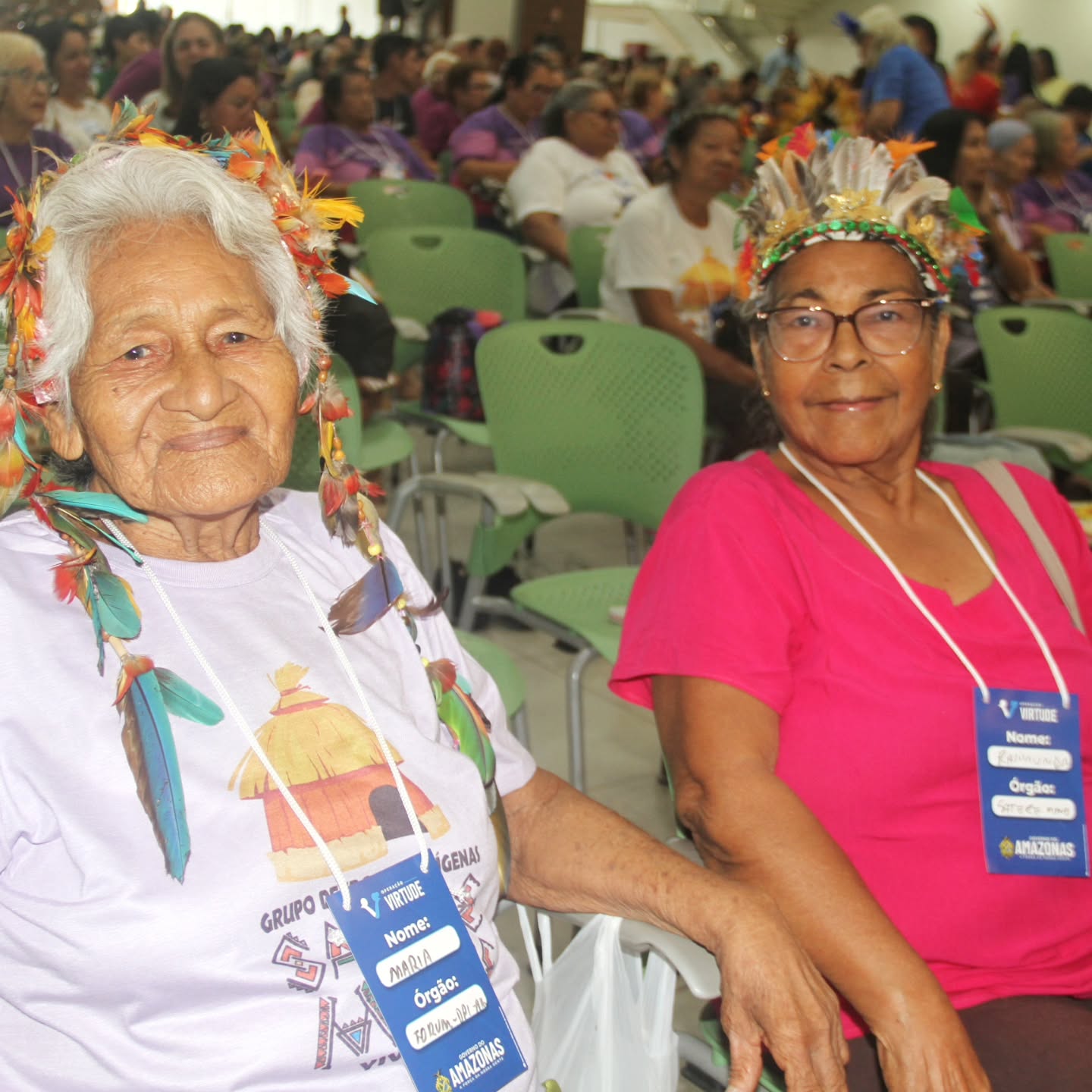 Idosas indígenas participantes do Programa Virtude no Amazonas